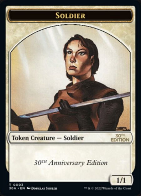 Soldier Token - 30th Anniversary Edition Magic: The Gathering trading card