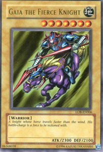 Gaia The Fierce Knight - Legend of Blue Eyes White Dragon (Worldwide English) (LOB-EN) #LOB-EN006 - Ultra Rare YuGiOh Trading Card