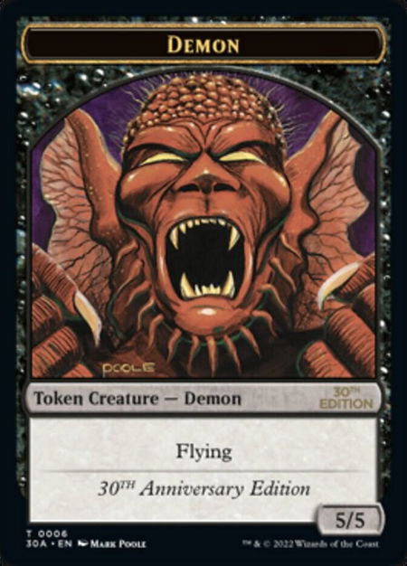 Demon Token - 30th Anniversary Edition Magic: The Gathering trading card
