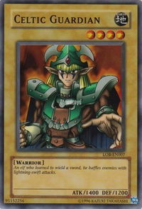 Celtic Guardian - Legend of Blue Eyes White Dragon (Worldwide English) (LOB-EN) #LOB-EN007 - Super Rare YuGiOh Trading Card