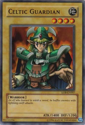 Celtic Guardian trading card from Legend of Blue Eyes White Dragon (Worldwide English) Celtic Guardian - Legend of Blue Eyes White Dragon (Worldwide English) YuGiOh trading card