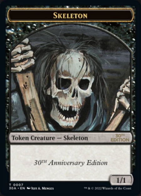 Skeleton Token - 30th Anniversary Edition Magic: The Gathering trading card