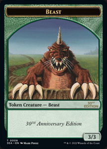 Beast Token - 30th Anniversary Edition (30A) #8 - Token Magic: The Gathering Trading Card