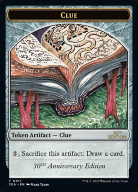 Clue (0011) Token - 30th Anniversary Edition Magic: The Gathering trading card