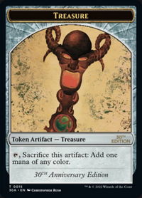 Treasure (0015) Token - 30th Anniversary Edition (30A) #15 - Token Magic: The Gathering Trading Card