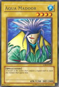 Aqua Madoor - Legend of Blue Eyes White Dragon (Worldwide English) (LOB-EN) #LOB-EN027 - Rare YuGiOh Trading Card