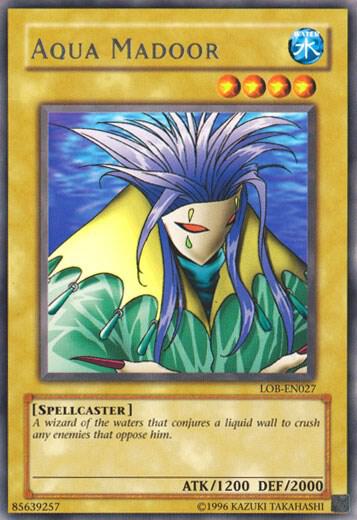 Aqua Madoor trading card from Legend of Blue Eyes White Dragon (Worldwide English) Aqua Madoor - Legend of Blue Eyes White Dragon (Worldwide English) YuGiOh trading card