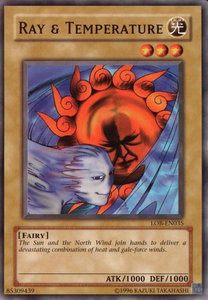 Ray & Temperature - Legend of Blue Eyes White Dragon (Worldwide English) (LOB-EN) #LOB-EN035 - Common / Short Print YuGiOh Trading Card