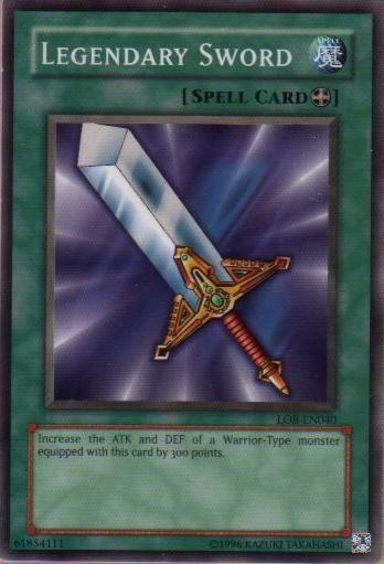 Legendary Sword trading card from Legend of Blue Eyes White Dragon (Worldwide English) Legendary Sword - Legend of Blue Eyes White Dragon (Worldwide English) YuGiOh trading card