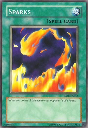 Sparks trading card from Legend of Blue Eyes White Dragon (Worldwide English) Sparks - Legend of Blue Eyes White Dragon (Worldwide English) YuGiOh trading card