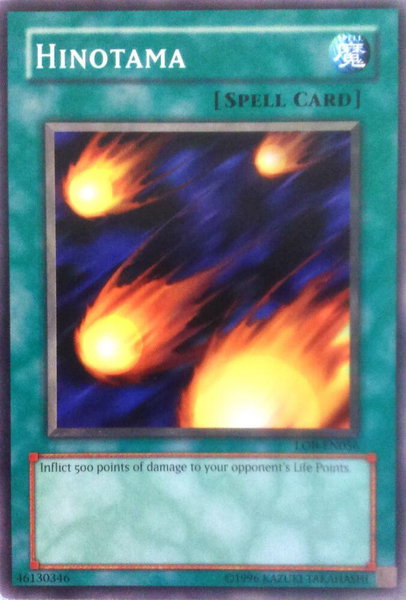 Hinotama trading card from Legend of Blue Eyes White Dragon (Worldwide English) Hinotama - Legend of Blue Eyes White Dragon (Worldwide English) YuGiOh trading card