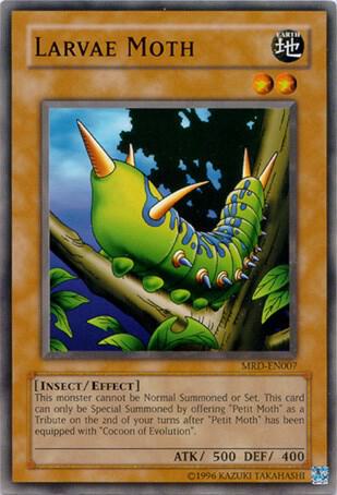 Larvae Moth trading card from Metal Raiders (Worldwide English) Larvae Moth - Metal Raiders (Worldwide English) YuGiOh trading card