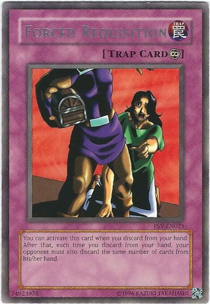 Forced Requisition trading card from Pharaoh's Servant (Worldwide English) Forced Requisition - Pharaoh's Servant (Worldwide English) YuGiOh trading card