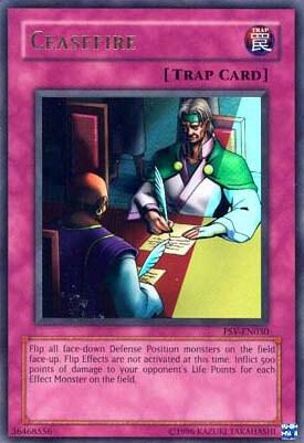 Ceasefire trading card from Pharaoh's Servant (Worldwide English) Ceasefire - Pharaoh's Servant (Worldwide English) YuGiOh trading card