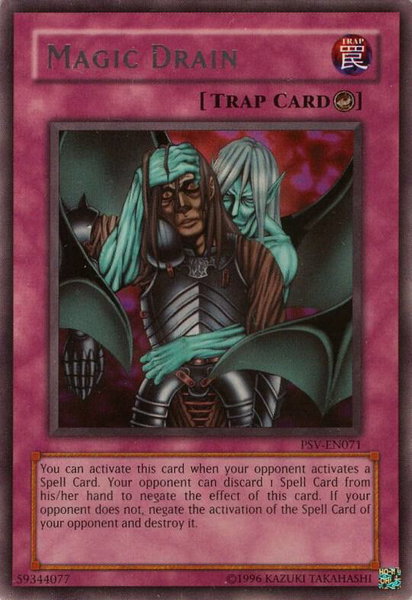 Magic Drain trading card from Pharaoh's Servant (Worldwide English) Magic Drain - Pharaoh's Servant (Worldwide English) YuGiOh trading card