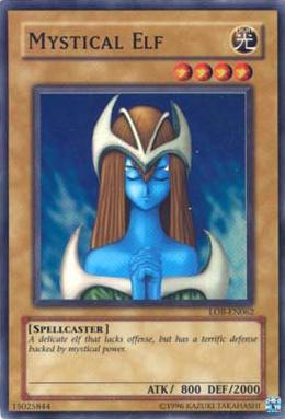Mystical Elf trading card from Legend of Blue Eyes White Dragon (Worldwide English) Mystical Elf - Legend of Blue Eyes White Dragon (Worldwide English) YuGiOh trading card