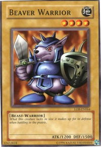 Beaver Warrior - Legend of Blue Eyes White Dragon (Worldwide English) (LOB-EN) #LOB-EN064 - Common / Short Print YuGiOh Trading Card