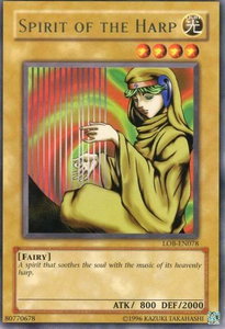 Spirit of the Harp - Legend of Blue Eyes White Dragon (Worldwide English) (LOB-EN) #LOB-EN078 - Rare YuGiOh Trading Card
