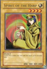 Spirit of the Harp - Legend of Blue Eyes White Dragon (Worldwide English) (LOB-EN) #LOB-EN078 - Rare YuGiOh Trading Card