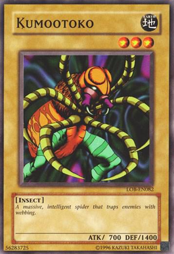 Kumootoko trading card from Legend of Blue Eyes White Dragon (Worldwide English) Kumootoko - Legend of Blue Eyes White Dragon (Worldwide English) YuGiOh trading card