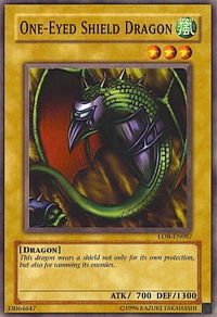 One-Eyed Shield Dragon - Legend of Blue Eyes White Dragon (Worldwide English) (LOB-EN) #LOB-EN087 - Common / Short Print YuGiOh Trading Card