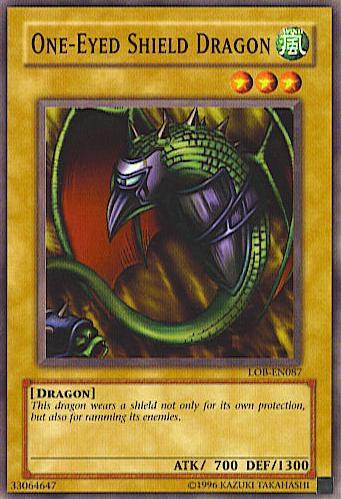 One-Eyed Shield Dragon trading card from Legend of Blue Eyes White Dragon (Worldwide English) One-Eyed Shield Dragon - Legend of Blue Eyes White Dragon (Worldwide English) YuGiOh trading card