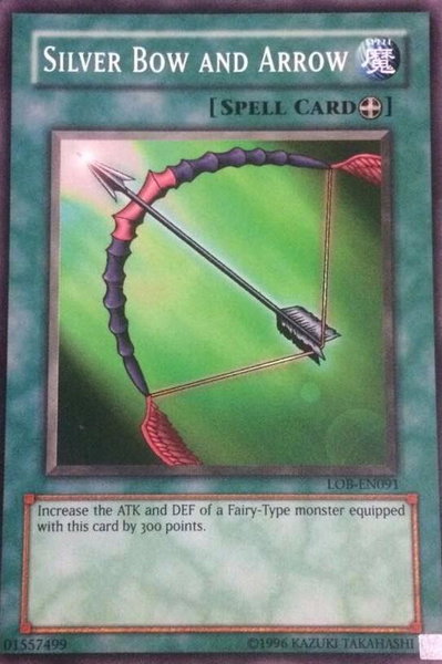 Silver Bow and Arrow trading card from Legend of Blue Eyes White Dragon (Worldwide English) Silver Bow and Arrow - Legend of Blue Eyes White Dragon (Worldwide English) YuGiOh trading card