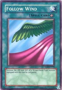 Follow Wind trading card from Legend of Blue Eyes White Dragon (Worldwide English) Follow Wind - Legend of Blue Eyes White Dragon (Worldwide English) YuGiOh trading card