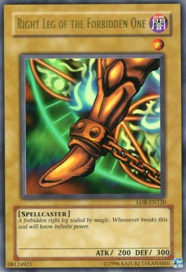 Right Leg of the Forbidden One - Legend of Blue Eyes White Dragon (Worldwide English) YuGiOh trading card