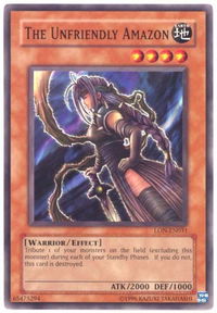 The Unfriendly Amazon - Labyrinth of Nightmare (Worldwide English) (LON-EN) #LON-EN031 - Common / Short Print YuGiOh Trading Card