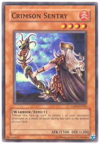Crimson Sentry - Labyrinth of Nightmare (Worldwide English) (LON-EN) #LON-EN033 - Common / Short Print YuGiOh Trading Card