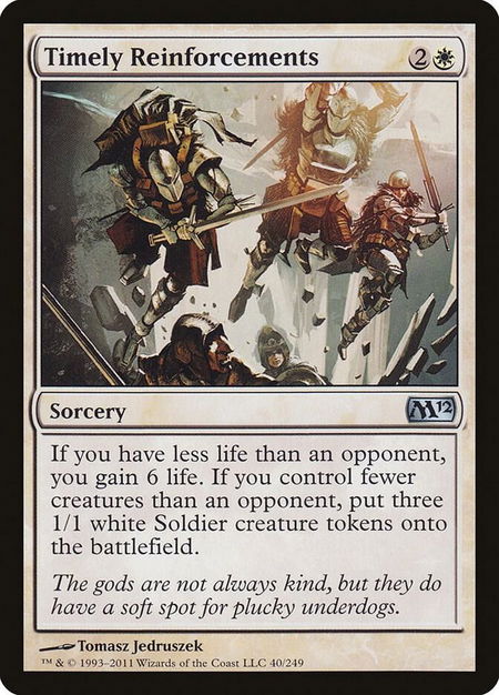 Timely Reinforcements - Magic 2012 (M12) Magic: The Gathering trading card