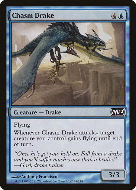 Chasm Drake - Magic 2012 (M12) Magic: The Gathering trading card