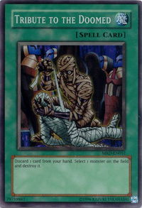 Tribute to The Doomed - Metal Raiders (Worldwide English) (MRD-EN) #MRD-EN057 - Super Rare YuGiOh Trading Card