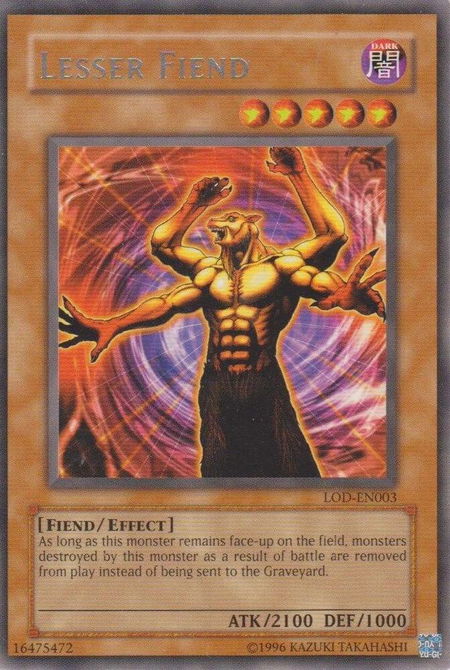 Lesser Fiend - Legacy of Darkness (Worldwide English) YuGiOh trading card