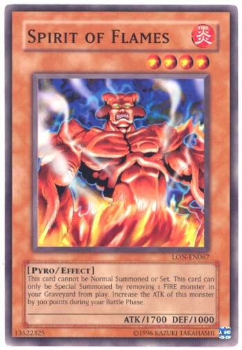 Spirit of Flames - Labyrinth of Nightmare (Worldwide English) YuGiOh trading card