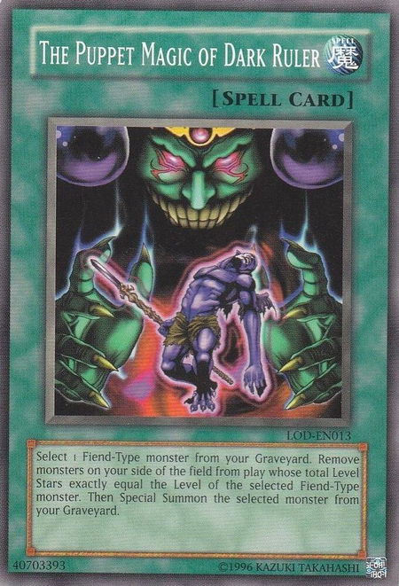 The Puppet Magic of Dark Ruler - Legacy of Darkness (Worldwide English) YuGiOh trading card