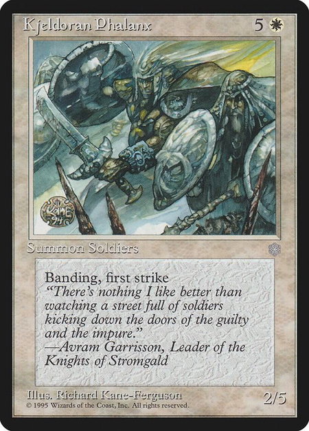 Kjeldoran Phalanx - Ice Age Magic: The Gathering trading card