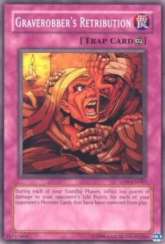Graverobber's Retribution trading card from Labyrinth of Nightmare (Worldwide English) Graverobber's Retribution - Labyrinth of Nightmare (Worldwide English) YuGiOh trading card