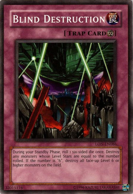 Blind Destruction trading card from Labyrinth of Nightmare (Worldwide English) Blind Destruction - Labyrinth of Nightmare (Worldwide English) YuGiOh trading card
