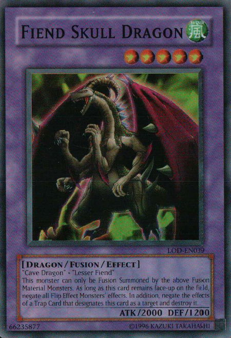 Fiend Skull Dragon trading card from Legacy of Darkness (Worldwide English) Fiend Skull Dragon - Legacy of Darkness (Worldwide English) YuGiOh trading card