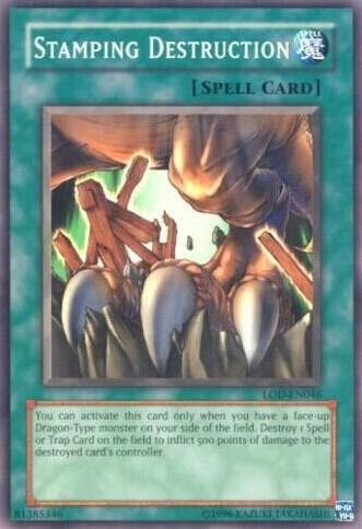 Stamping Destruction trading card from Legacy of Darkness (Worldwide English) Stamping Destruction - Legacy of Darkness (Worldwide English) YuGiOh trading card