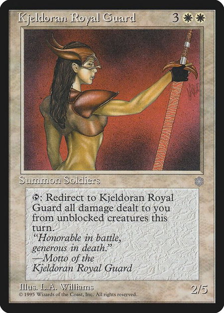 Kjeldoran Royal Guard - Ice Age Magic: The Gathering trading card