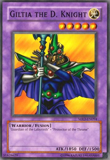 Giltia the D. Knight trading card from Metal Raiders (Worldwide English) Giltia the D. Knight - Metal Raiders (Worldwide English) YuGiOh trading card