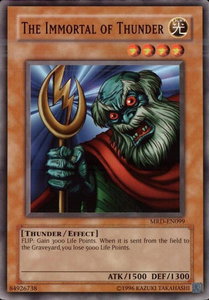 The Immortal of Thunder - Metal Raiders (Worldwide English) (MRD-EN) #MRD-EN099 - Common / Short Print YuGiOh Trading Card