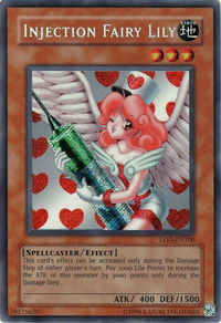 Injection Fairy Lily - Legacy of Darkness (Worldwide English) (LOD-EN) #LOD-EN100 - Secret Rare YuGiOh Trading Card