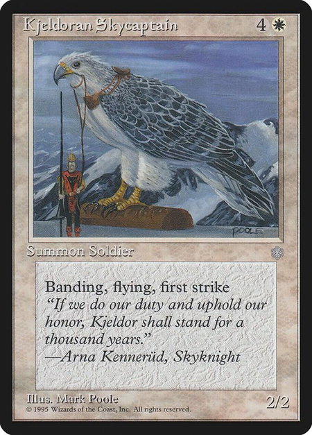 Kjeldoran Skycaptain - Ice Age Magic: The Gathering trading card