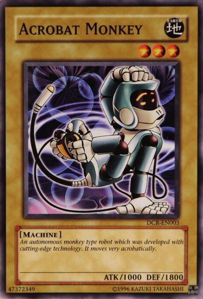 Acrobat Monkey trading card from Dark Crisis (Worldwide English) Acrobat Monkey - Dark Crisis (Worldwide English) YuGiOh trading card