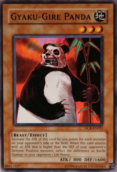 Gyaku-Gire Panda trading card from Dark Crisis (Worldwide English) Gyaku-Gire Panda - Dark Crisis (Worldwide English) YuGiOh trading card