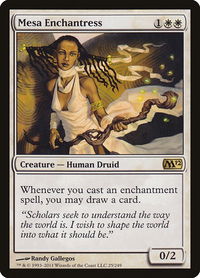 Mesa Enchantress - Magic 2012 (M12) (M12) #25 - Rare Magic: The Gathering Trading Card